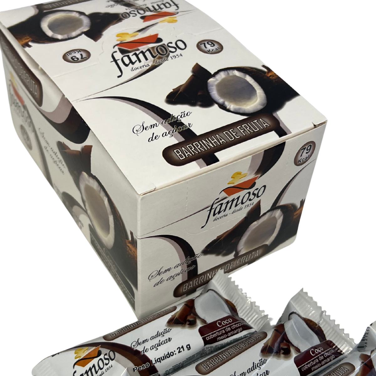 Doce De Coco Famoso Com Chocolate Sem Açúcar Display 24 Un