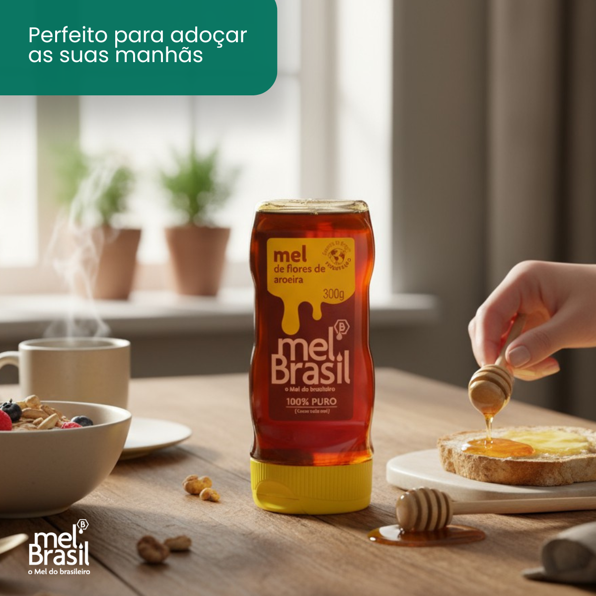 Mel Puro Flores De Aroeira 300g - Melbras (linha Mel Brasil) - Imagem 3