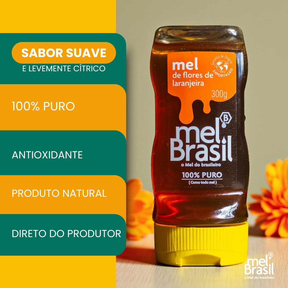 Mel De Flores De Laranjeira 300g - Melbras (linha Mel Brasil) - Imagem 3