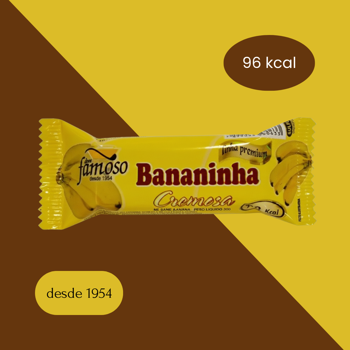 Bananinha Famoso Cremosa 30g Caixa 24 Unidades - Com Açucar - Imagem 2