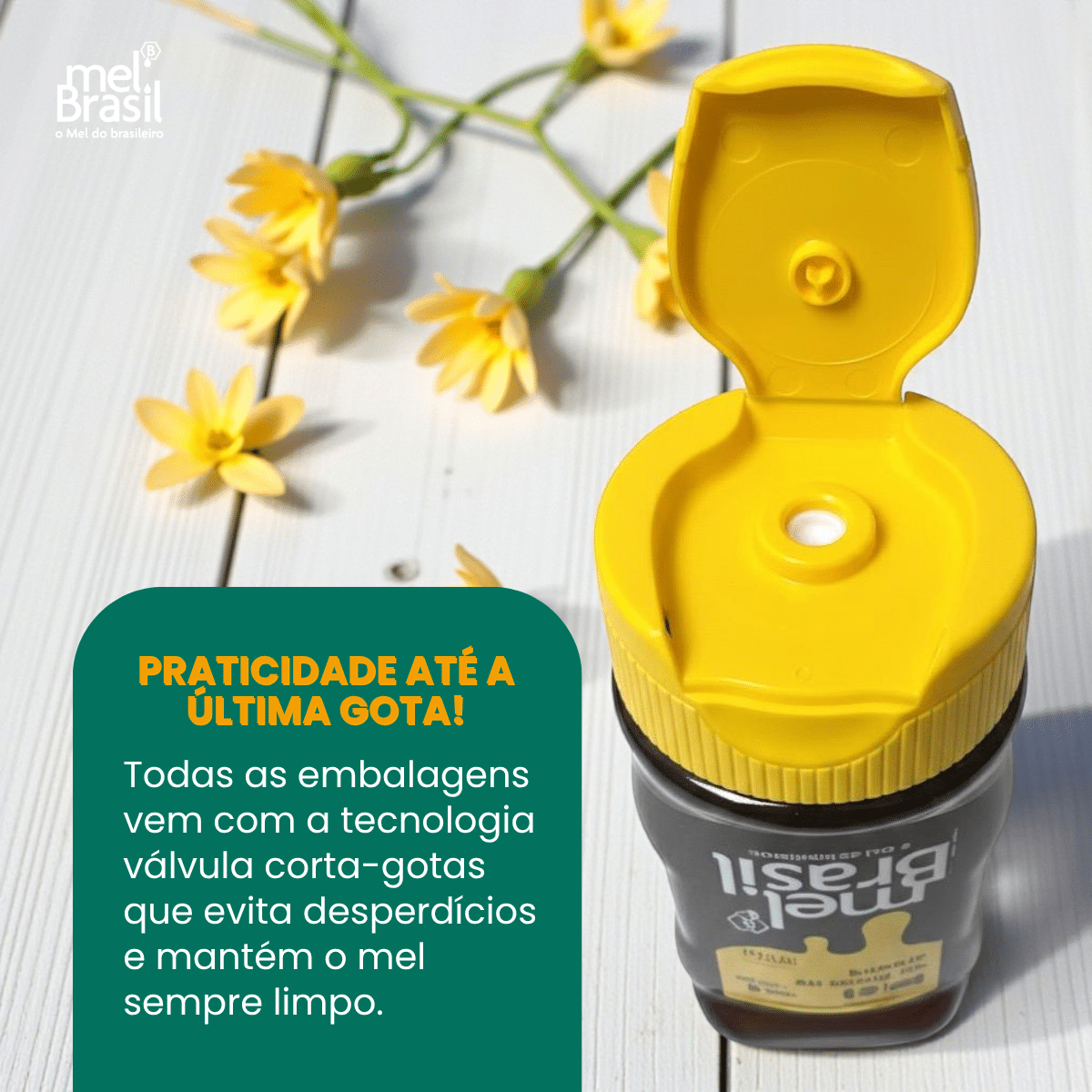 Mel Puro Flores De Aroeira 300g - Melbras (linha Mel Brasil) - Imagem 4