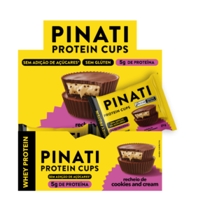 Barra De Proteína Pinati Whey Cookies & Cream 21g - Cx C/ 18
