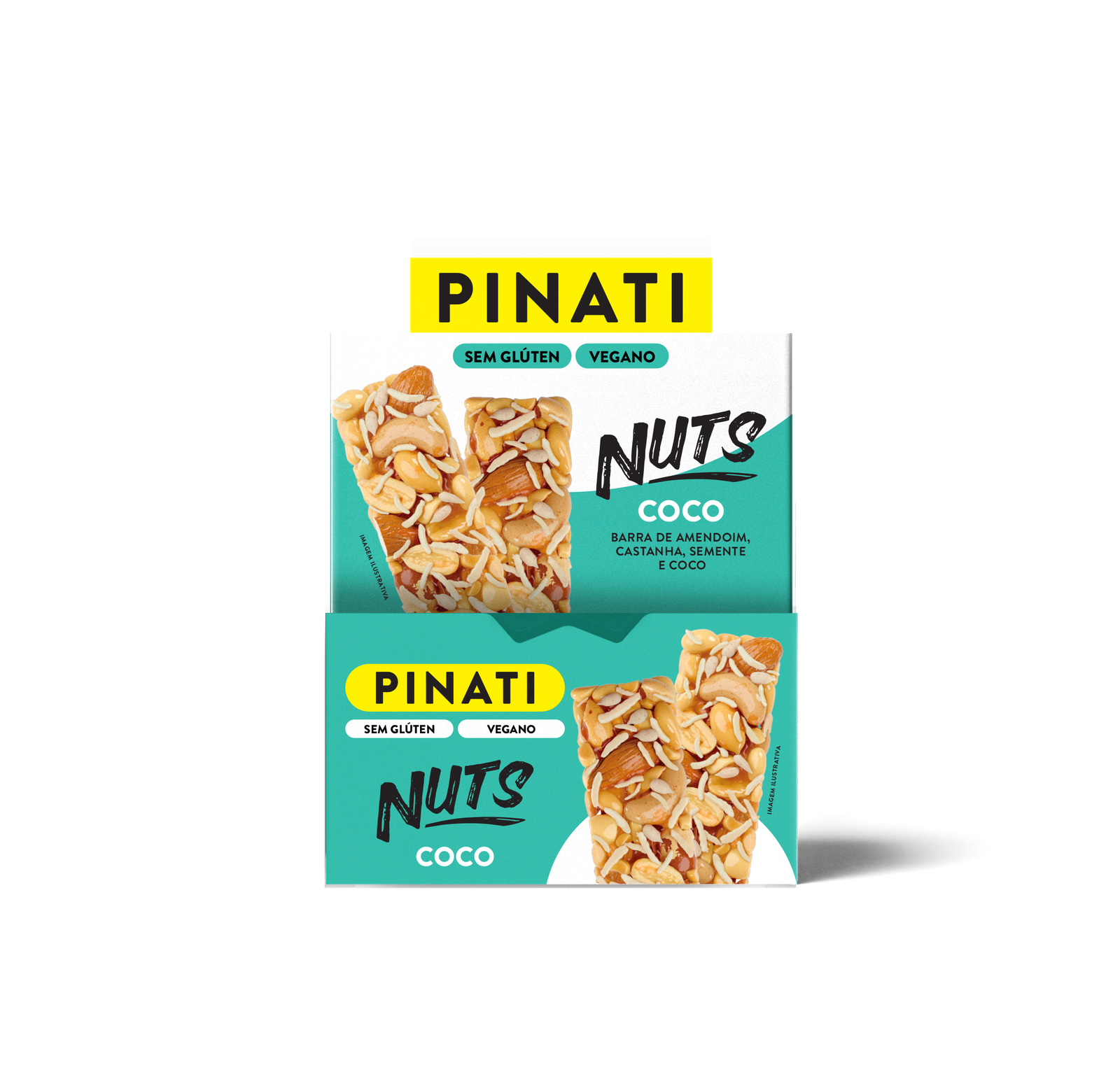 Caixa Barra Pinati Nuts Coco 30g Com 20un 600g - Vegana