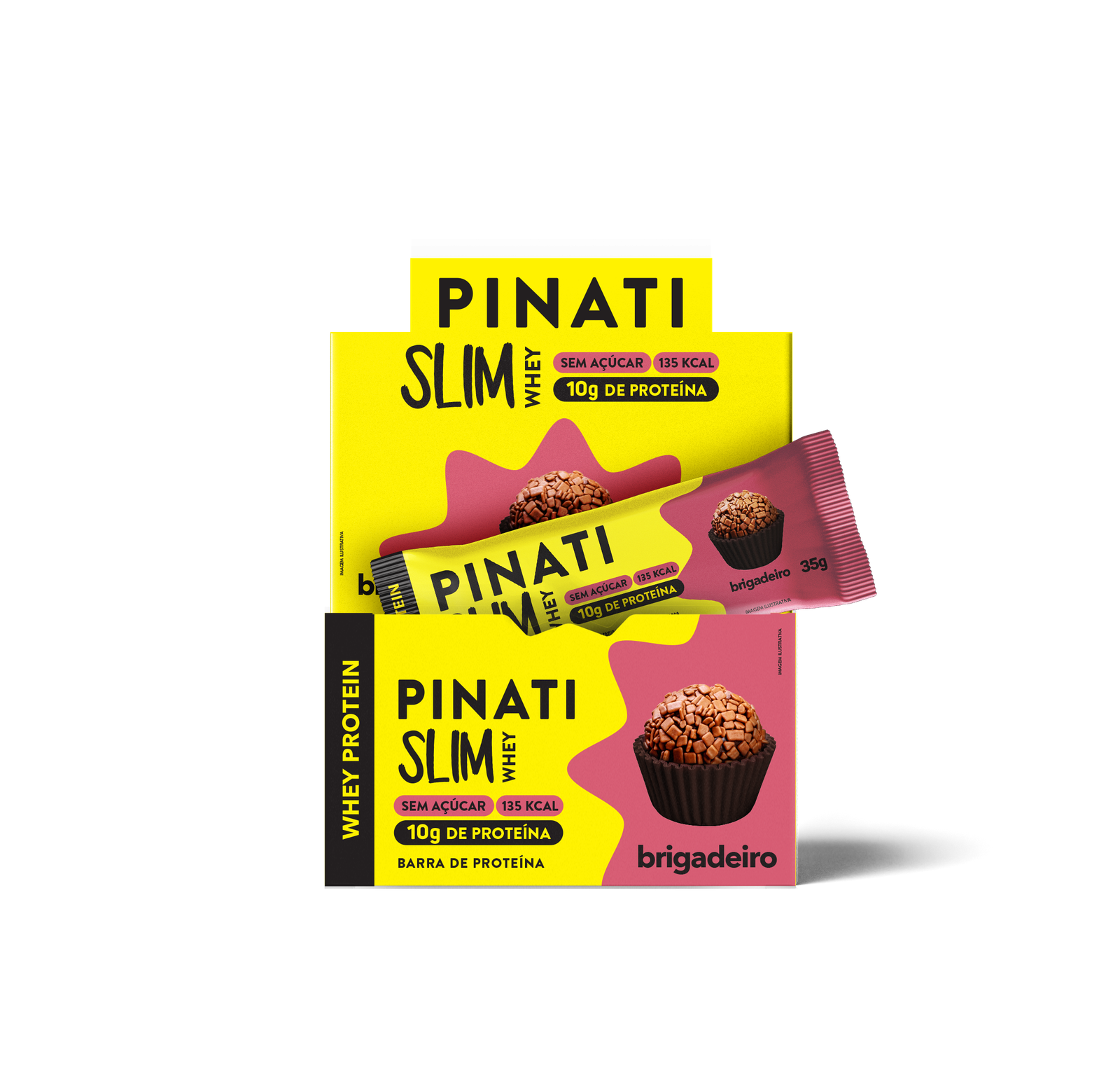 Barra Proteica Pinati Slim Whey Brigadeiro 35 G Cx 16un