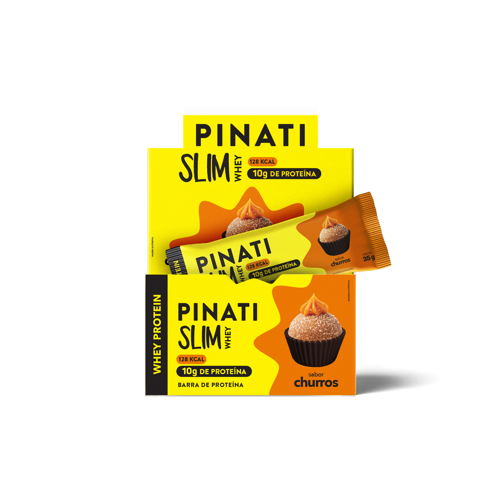 Barra Proteica Snack Pinati Slim Whey Churros 35g-cx C/16