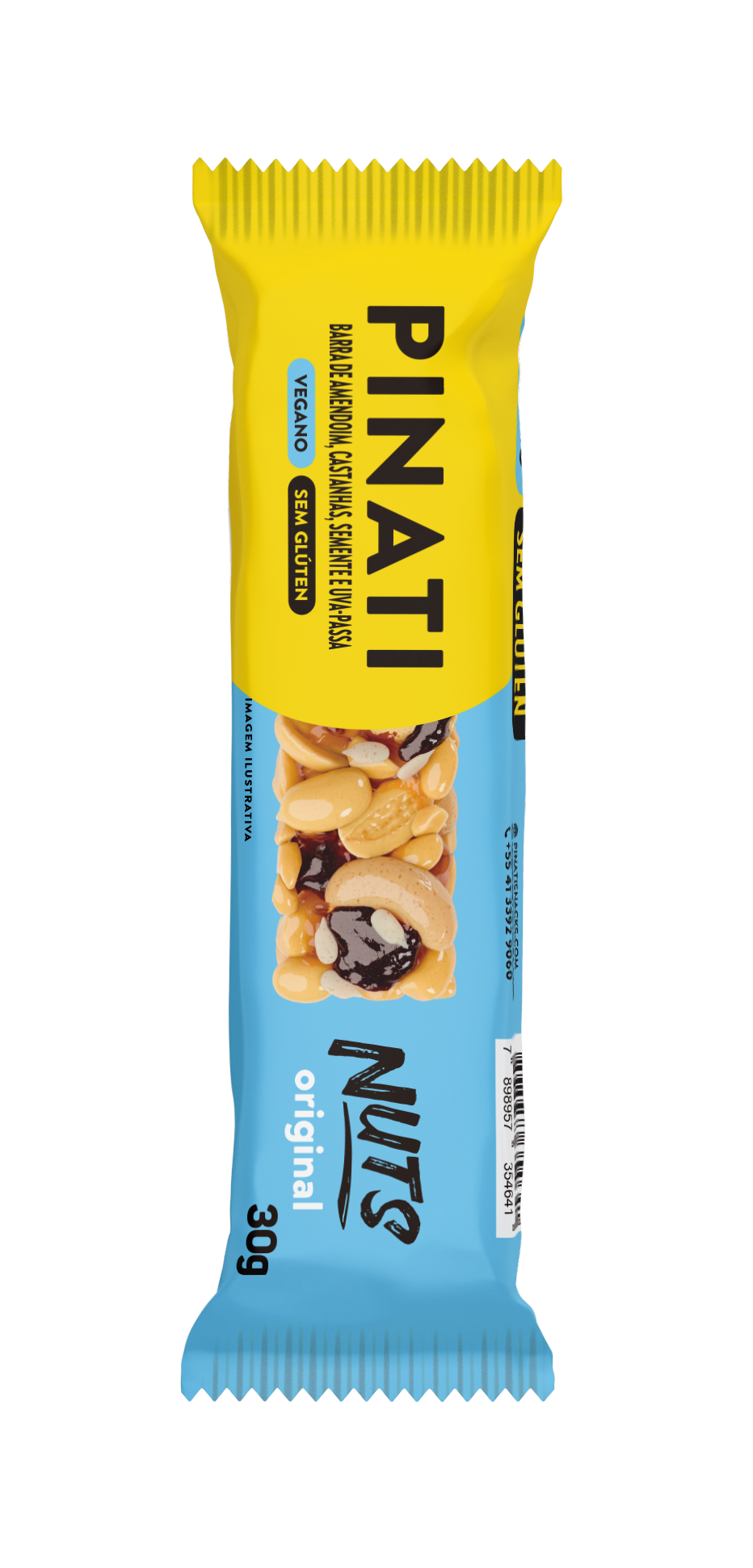 Barra De Cereal Snacks Pinati Nuts Original - Caixa Com 20un - Imagem 2